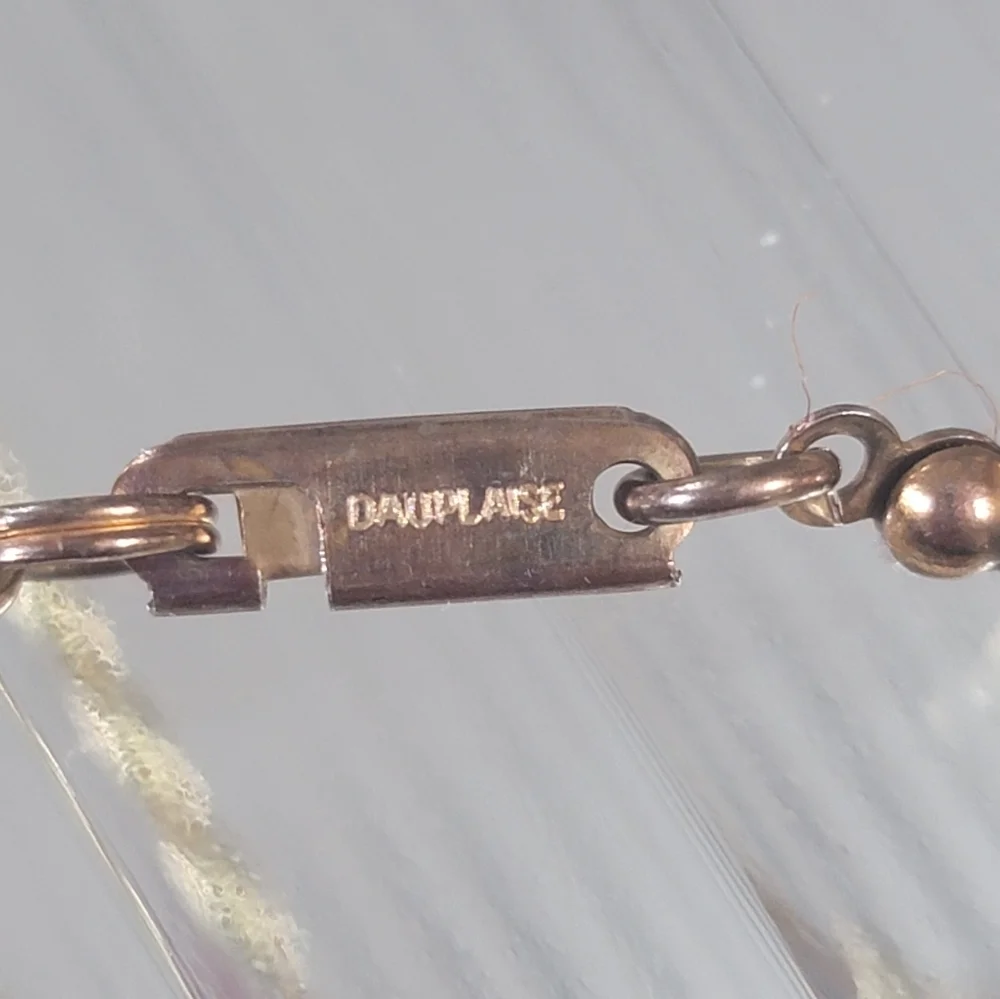 Dauplaise Gold Tone Beaded Choker Vintage Necklace